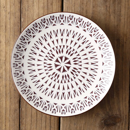 Assiette à motif, inspiration japonaise