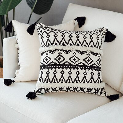 Housse de coussin géométrique