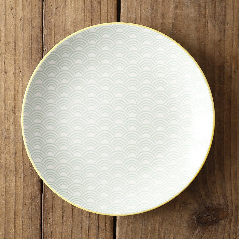 Assiette à motif, inspiration japonaise