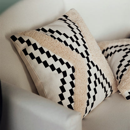 Housse de coussin géométrique