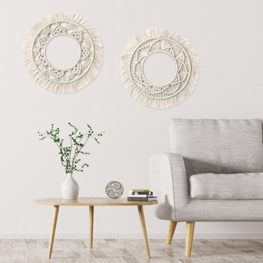 Décoration murale, attrape-rêve bohème en macramé