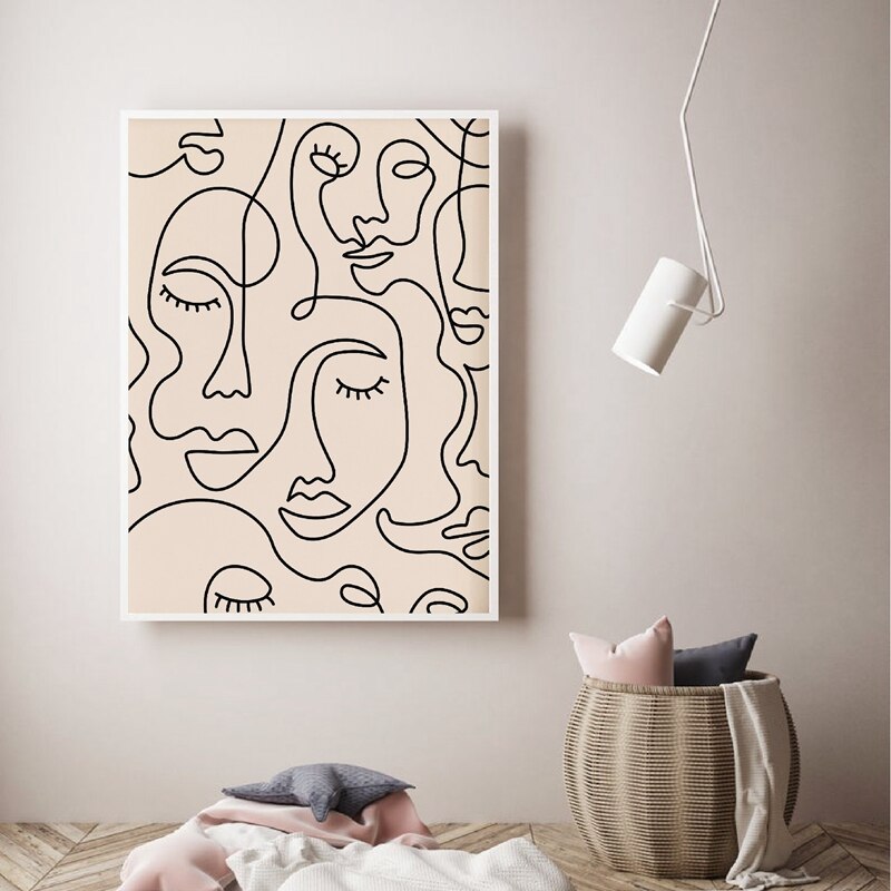 Toile "foule de lignes"