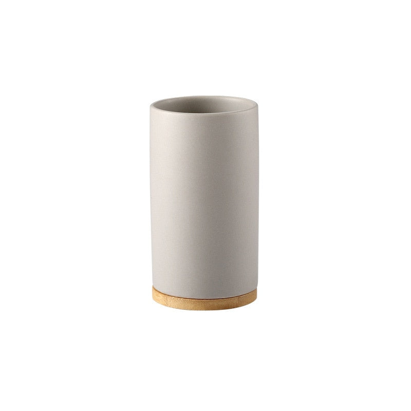 Trio d'accessoires de salle de bain, céramique