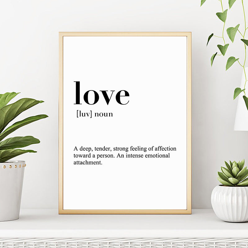 Toile "love, home, family"