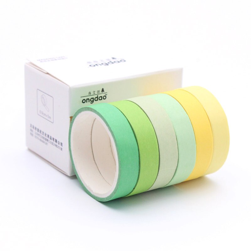 Lot de 6 rubans adhésifs colorés, masking tape
