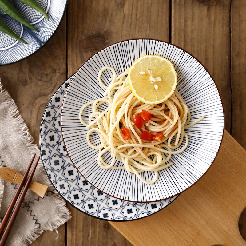 Assiette à motif, inspiration japonaise