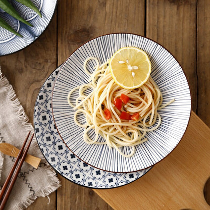 Assiette à motif, inspiration japonaise