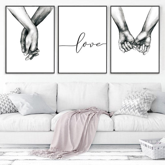 Toile "main dans la main"