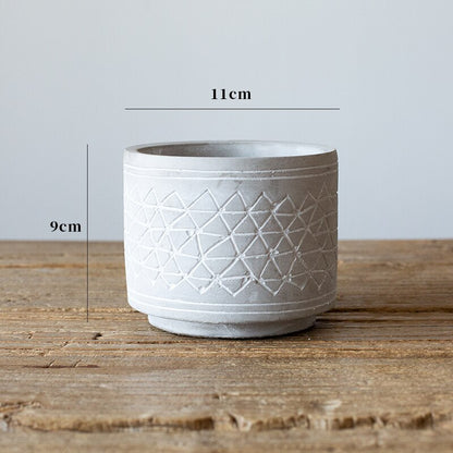 Cache-pot en ciment
