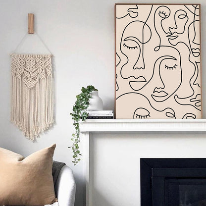 Toile "foule de lignes"