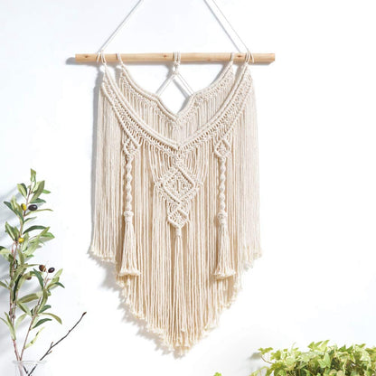 Décoration murale en macramé