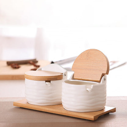 Ensemble de pots ronds en céramique