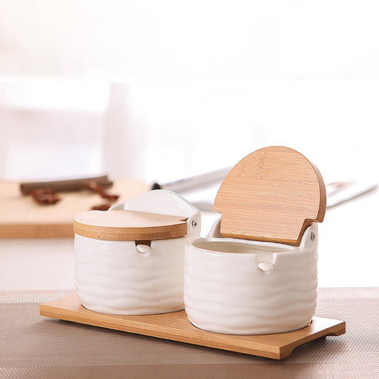Ensemble de pots ronds en céramique