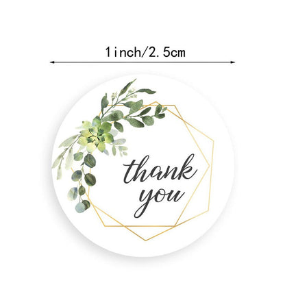 Lot d'autocollants fleuris "Thank you"
