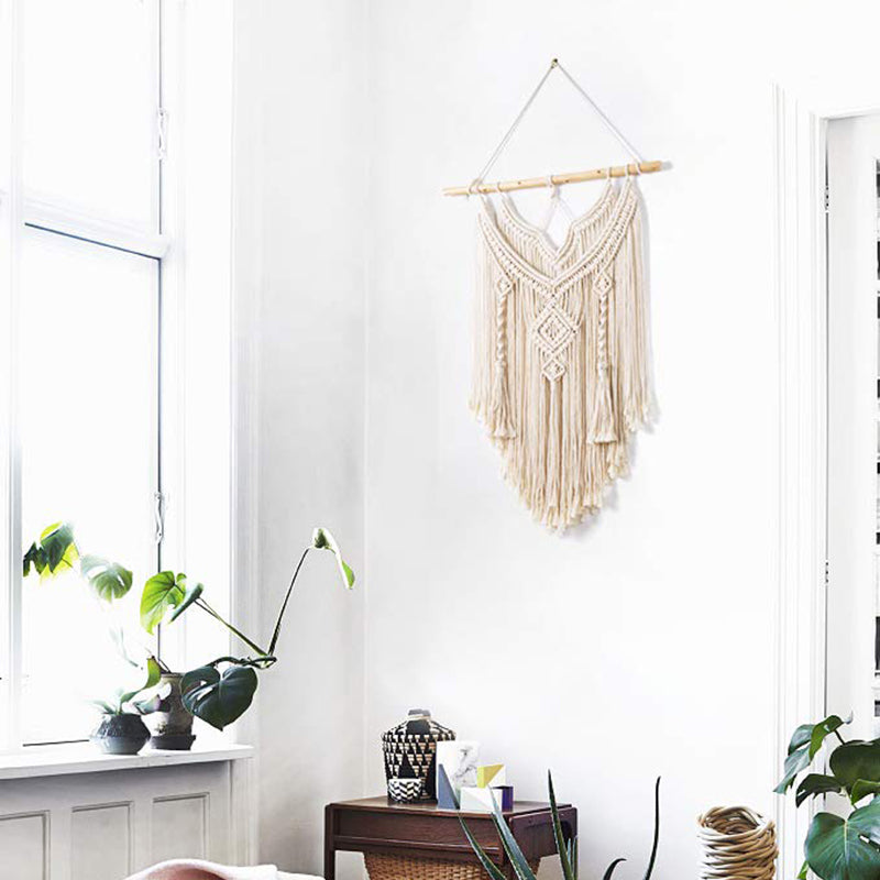 Décoration murale en macramé