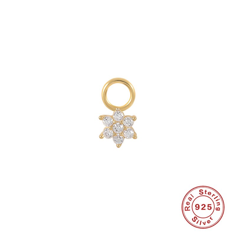 Boucle d'oreille en argent 925 et plaqué or