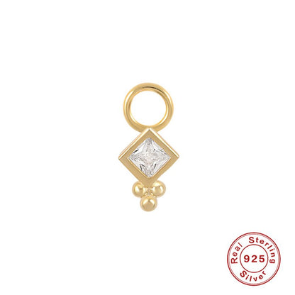 Boucle d'oreille en argent 925 et plaqué or