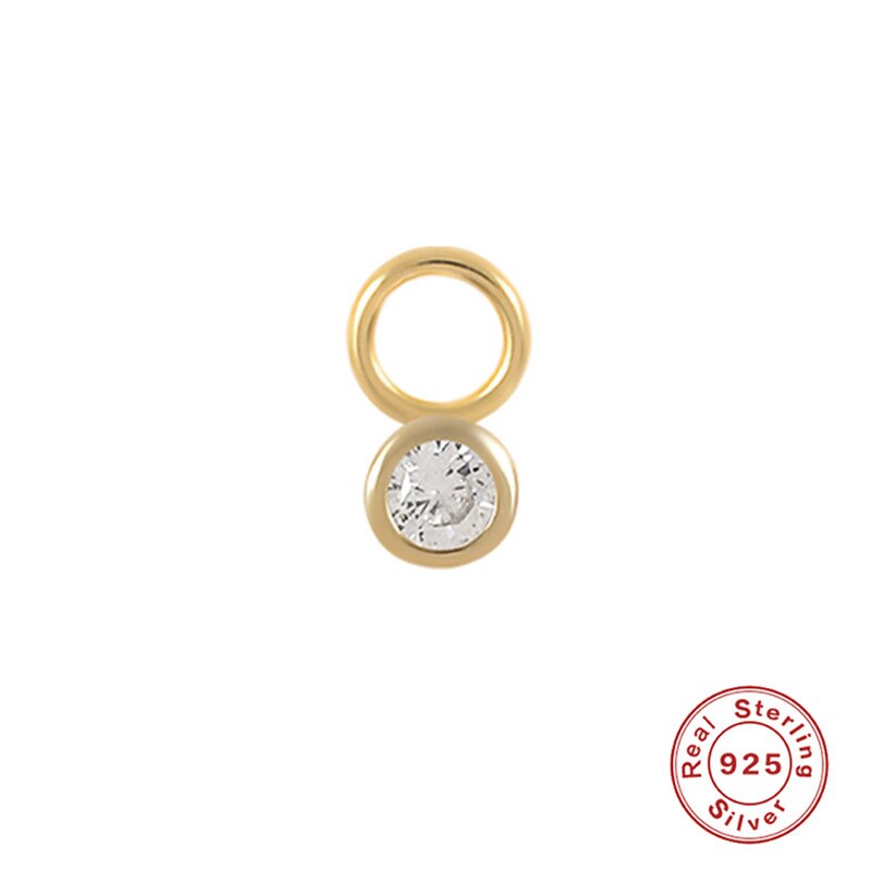 Boucle d'oreille en argent 925 et plaqué or