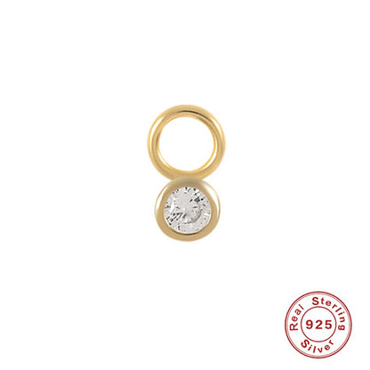 Boucle d'oreille en argent 925 et plaqué or