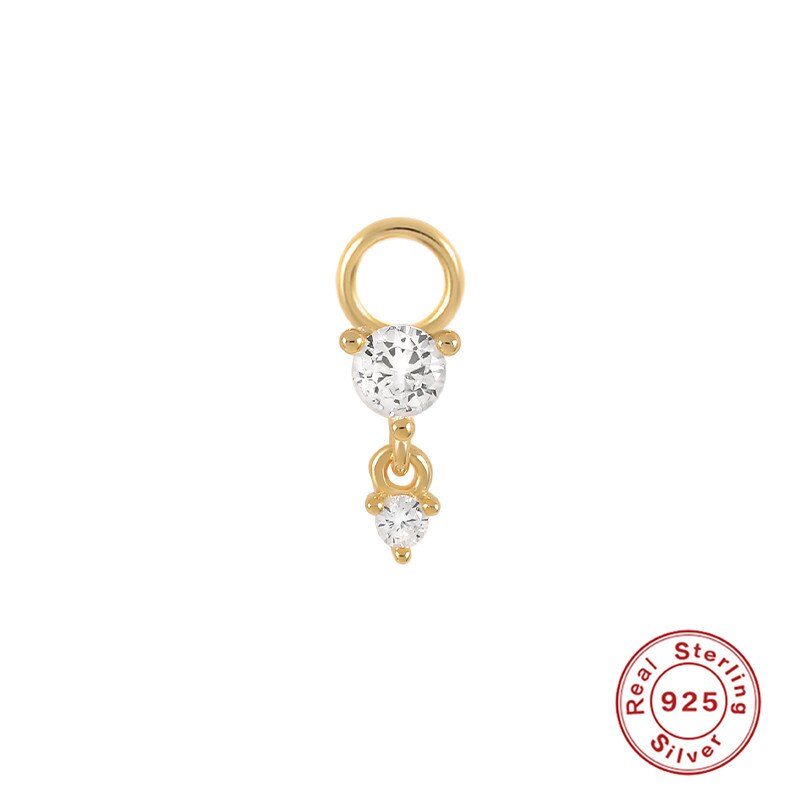 Boucle d'oreille en argent 925 et plaqué or