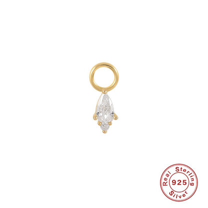 Boucle d'oreille en argent 925 et plaqué or