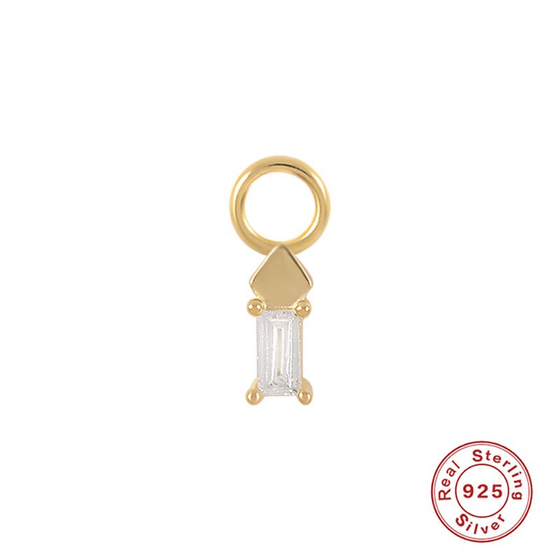 Boucle d'oreille en argent 925 et plaqué or