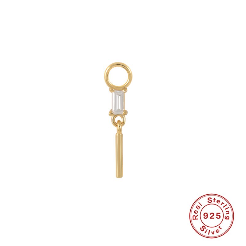 Boucle d'oreille en argent 925 et plaqué or