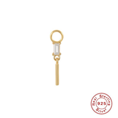 Boucle d'oreille en argent 925 et plaqué or