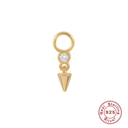 Boucle d'oreille en argent 925 et plaqué or