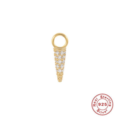 Boucle d'oreille en argent 925 et plaqué or