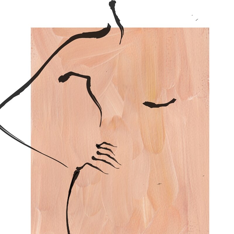 Toile "rectangle féminin"