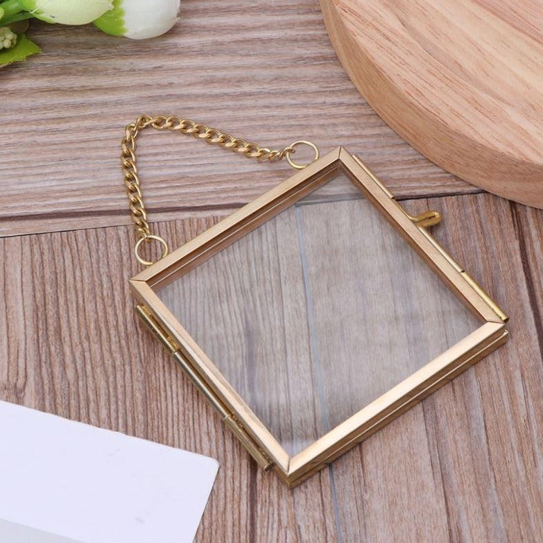 Cadre photo transparent en verre