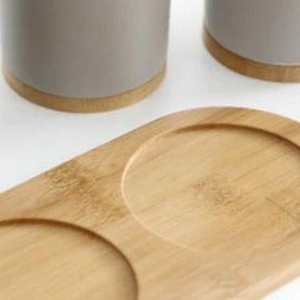 Trio d'accessoires de salle de bain, céramique