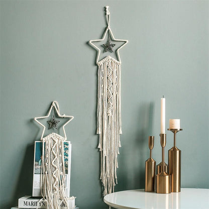 Décoration murale en macramé, attrape-rêve