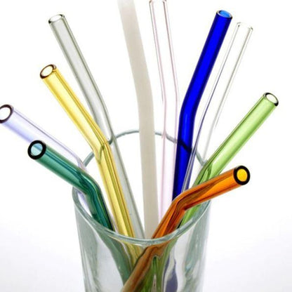 Lot de pailles réutilisables en verre